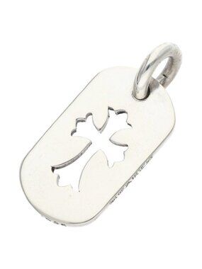 Chrome Hearts CO Cutout Cross Dog Tag Small Necklace Top